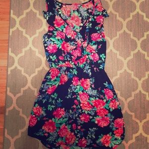 Bright Floral Dress with Ruffle